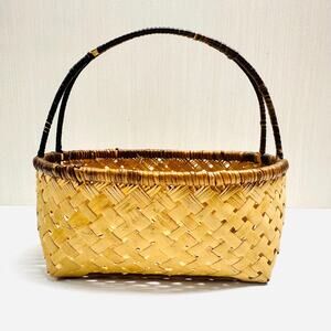 Vintage Small Woven Basket Handle